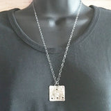 Little Windows Large Square Sterling necklace