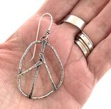 Peace symbol earrings