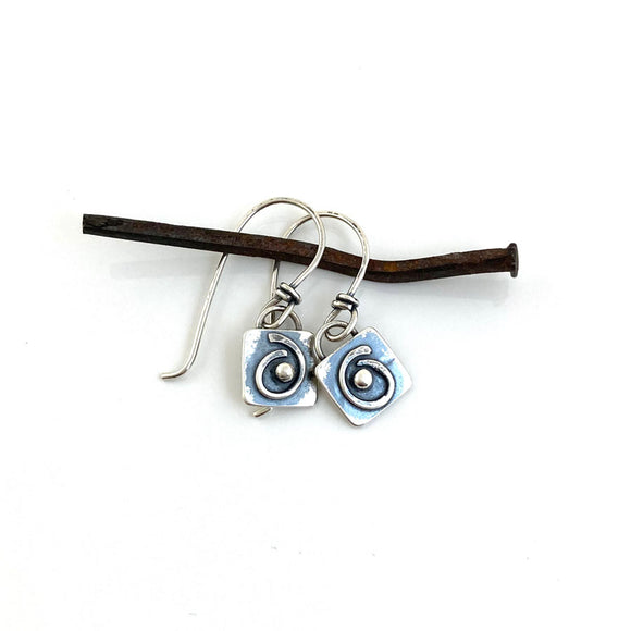 Tiny Valise Earrings with Commas