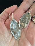 Medium Organic Sterling Silver Lightly Reticulated Ovals #11