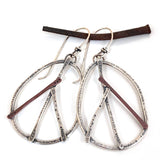 Peace symbol earrings -Silver & Copper